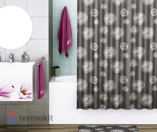 Шторка для ванной WasserKRAFT Eidar 200x180 Серый SC-33301
