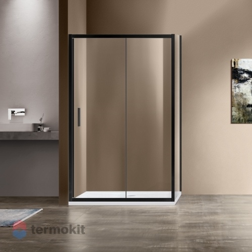 Душевой уголок Vincea Garda 1900х1300х900 черный VSR-1G9013CLB