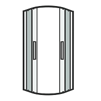 Душевой уголок Grossman Cosmo 1950x1000x1000 черный матовый 301.K33.02.1010.21.00