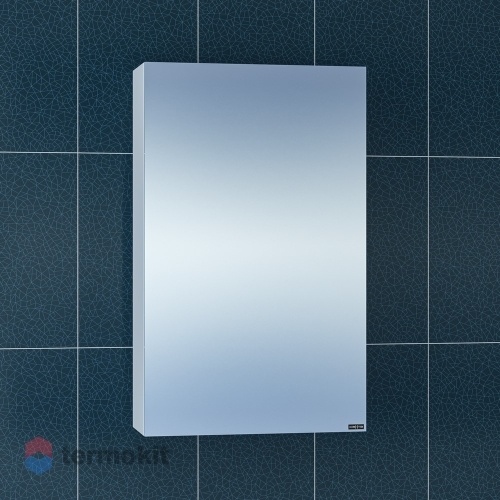 Зеркальный шкаф СанТа Стандарт 45 подвесной белый глянец 113001
