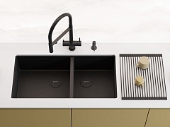 Мойка для кухни OMOIKIRI TAKI 85-2-LB-U/IF SIDE GB графит 4997039