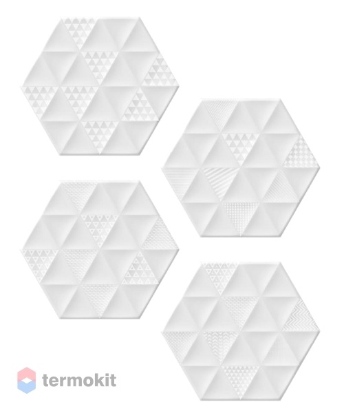Керамогранит ITT Ceramica Malmo Hexa White (4mix) 23,2х26,7