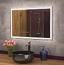 Зеркало Art&Max ZOE 100 с подсветкой подвесное AM-Zoe-1000-800-DS-F