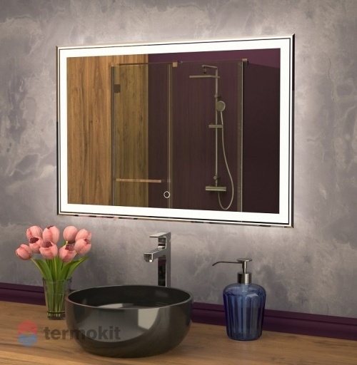 Зеркало Art&Max ZOE 100 с подсветкой подвесное AM-Zoe-1000-800-DS-F