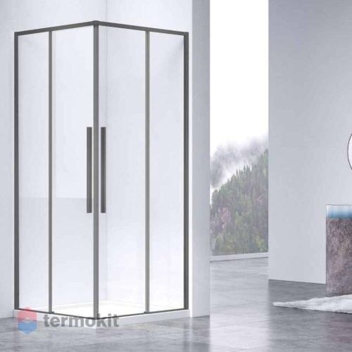 Душевой уголок Vincea Slim-N 1950x900x900 вороненая сталь VSS-4SN900CLGM