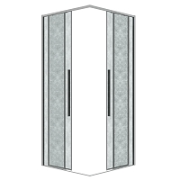 Душевой уголок Grossman Galaxy 1950x800x800 (стекло шиншилла) хром 300.K33.01.8080.10.02