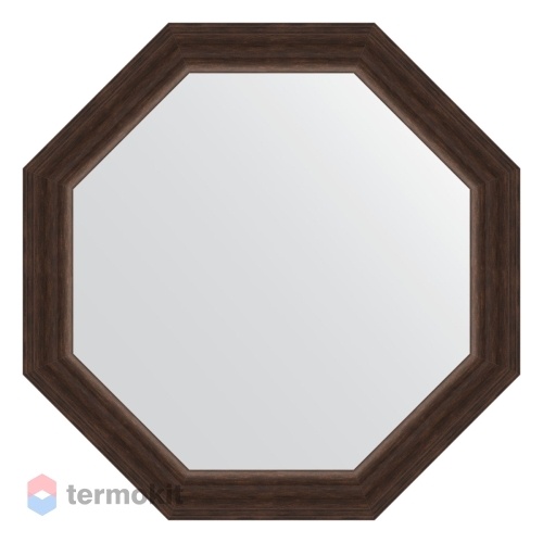 Зеркало с фацетом в багетной раме EVOFORM OCTAGON 62 палисандр BY 3722