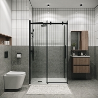 Душевой уголок Grossman Classic 1950x1400x900 черный матовый 120.K33.04.1490.21.00