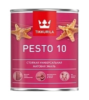 Tikkurila Pesto 10,Стойкая универсальная матовая эмаль,база А, 0,9л