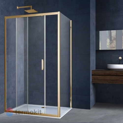 Душевой уголок Vincea Alpha 1950x1300x900 брашированное золото VSR-3AL9013CLG