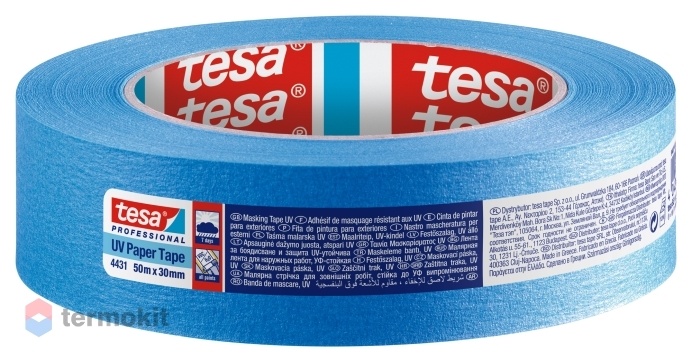 Tesa Малярная лента синяя для наружных работ Четкий край 50 м × 30 мм