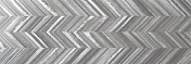 Керамическая плитка Ibero Cromat One Dec Fold Grey Настенная 25х75