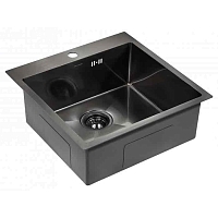 Мойка для кухни Paulmark Kroner вороненая сталь PM215151-GM