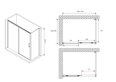 Душевой уголок ABBER Komfort 2000x1700x900 черный AG93170B-S92B