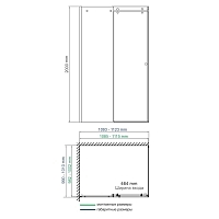Душевой уголок WasserKRAFT Vils 1100x1000x2000 серебристый 56R16