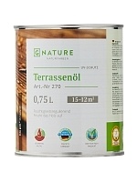 GNature 270, Terrassenöl Масло для террас и садовой мебели с УФ фильтром и антисептиком, бесцветное, колеруемое 0,75 л