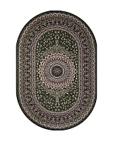 Ковёр Merinos Gavana 300x400 овальный зелёный/тёмно-бежевый D504