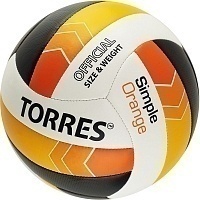 Мяч волейбольный TORRES SIMPLE ORANGE, р.5 V32125