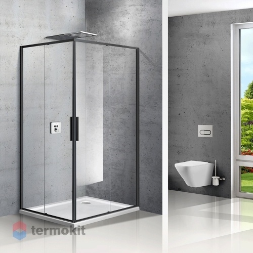 Душевой уголок Vincea Slim 1950x1000x800 матовый черный VSS-2SL8010CLB-R