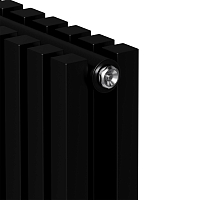 Стальной трубчатый радиатор Royal Thermo Q30 C2180/08 секций с боковым подключением черный матовый