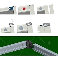 Душевой уголок RGW Classic CL-48B (CL-14B + Z-050-1B) 1850x1100x800 черный 32094881-014