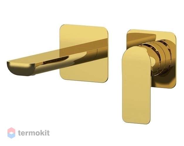 Встраиваемый смеситель для раковины Remer Infinity матовое золото I15PBG