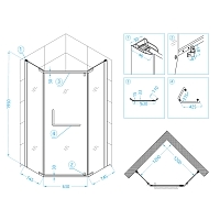 Душевой уголок RGW Passage PA-081 1200x1200x1950 хром 35088122-11