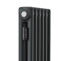 Стальной трубчатый радиатор Kohr Heim 2180/06 секций с боковым подключением 3/4 черный