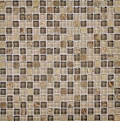 Мозаика стеклянная с камнем Q-Stones QSG-060-15/8 30,5х30,5