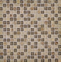 Мозаика стеклянная с камнем Q-Stones QSG-060-15/8 30,5х30,5