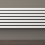 Стальные трубчатые радиаторы КЗТО QUADRUM 40 H 1250 с нижним подключением цвет белый муар