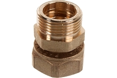 Elsen Сгон американка прямой НВ 1/2", 1/2" латунь с плоским уплотнением