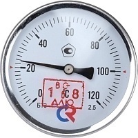 РОСМА Термометр БТ-31.211 (0-120 С) G1/2 63мм, длина штока 64мм. биметаллический, осевое присоединение, с защитной гильзой, КТ 2,5