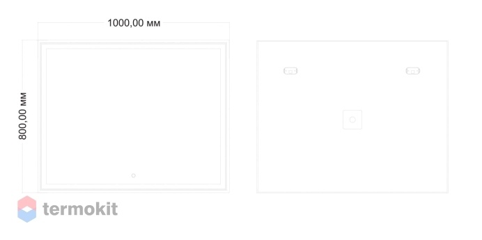 Зеркало Art&Max ZOE 100 с подсветкой подвесное AM-Zoe-1000-800-DS-F