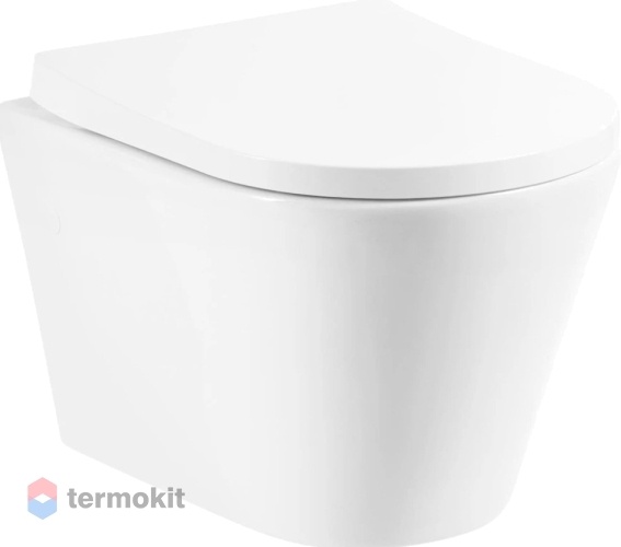Унитаз подвесной BelBagno Flay-R с сиденьем микролифт BB506CH+BB2031SC