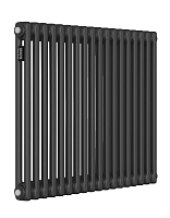 Стальной трубчатый радиатор Kohr Heim 2057/18 секций с боковым подключением 3/4 черный