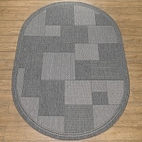 Ковёр Kitroom Декора (Сизаль) 140х200 овальный серый 52101