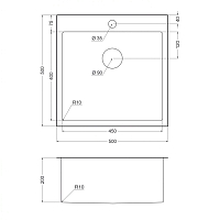 Мойка для кухни EMAR PVD черный EMB-117A PVD Nano Dark