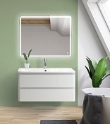Тумба под раковину 100 подвесная BELBAGNO Albano Bianco Lucido ALBANO-1000-2C-SO-BL