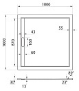 Душевой поддон Cezares TRAY 1000х1000х30 черный TRAY-AS-A-100-30-NERO