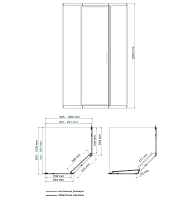 Душевой уголок WasserKRAFT Naab 1000x1000x2000 серебристый 86S38