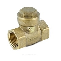 AQUASFERA Обратный поворотный клапан латунь, Ду20 Ру40,  G3/4&quot;