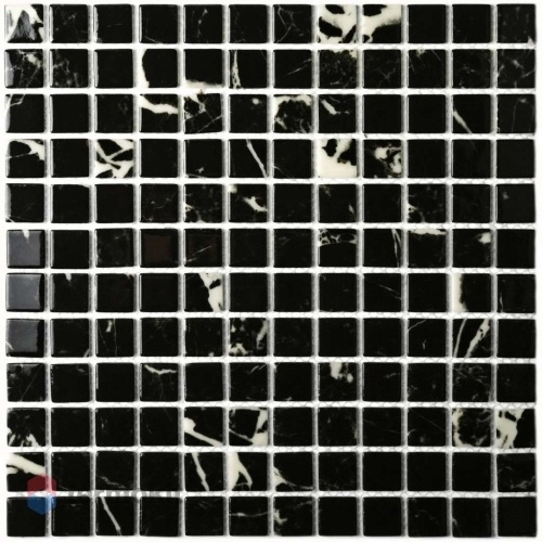 Стеклянная Мозаика Bonaparte Mia black (glossy) (4x23x23) 30x30