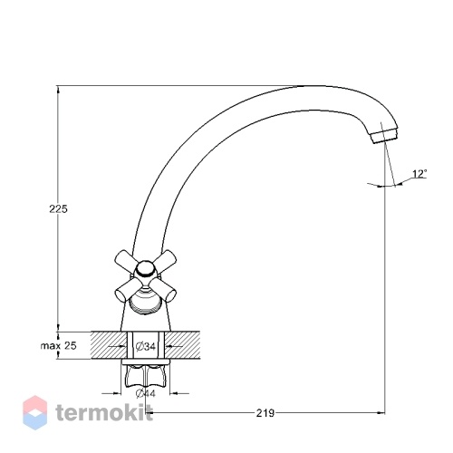 Смеситель для кухни Solone KOA4-A722