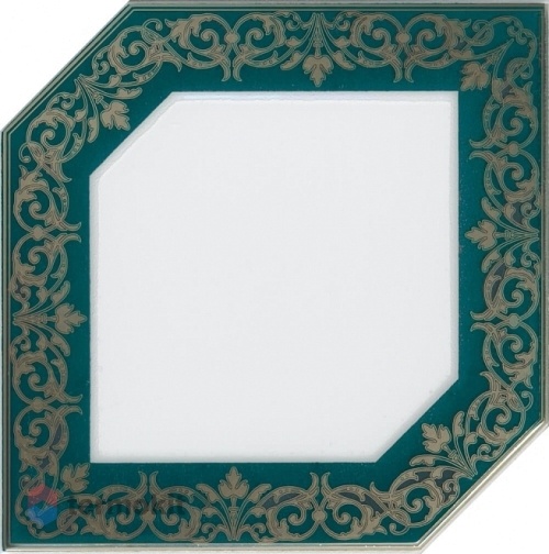 Керамическая плитка Kerama Marazzi Клемансо HGD/E250/18000 декор темный зеленый 15x15