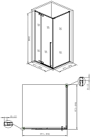 Душевой уголок Allen Brau Fantasy 2000x1000x1000 хром 3.11002-00