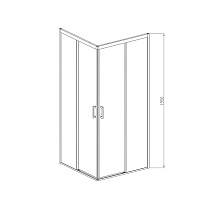 Душевой уголок Vincea Soft 1950x900x900 вороненая сталь VSS-3SO900CLGM