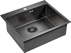 Мойка для кухни Paulmark BRIM вороненая сталь PM215951-GM