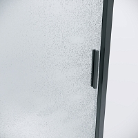 Душевой уголок Grossman Style 1950x1100x800 (стекло шиншилла) левый черный матовый 120.K33.05.1180.21.02