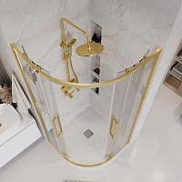 Душевой уголок Grossman Cosmo 1950x1000x1000 золото сатин 301.K33.02.1010.32.00